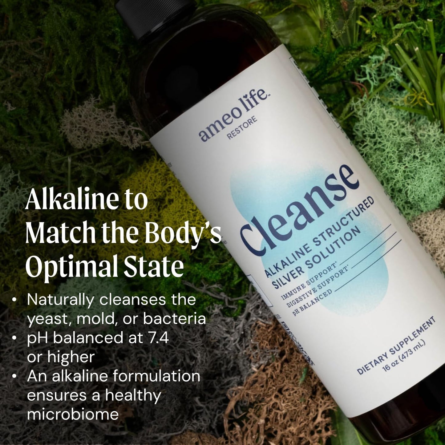 Alkaline Structured Colloidal Silver Liquid 30 PPM for Immune Support - pH Balanced 16 oz Solution for Gut Health