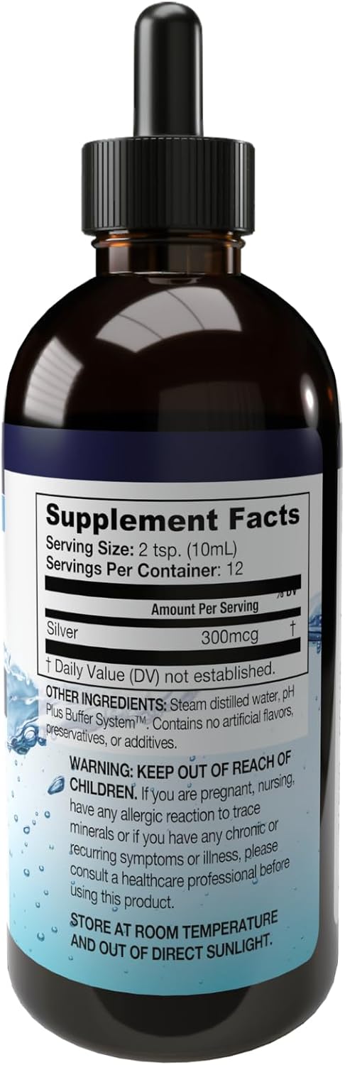 Alkaline Structured Silver Liquid Supplement 30ppm - Immune Support Drops - Extra Strength Colloidal Silver - USA Made (4 oz)