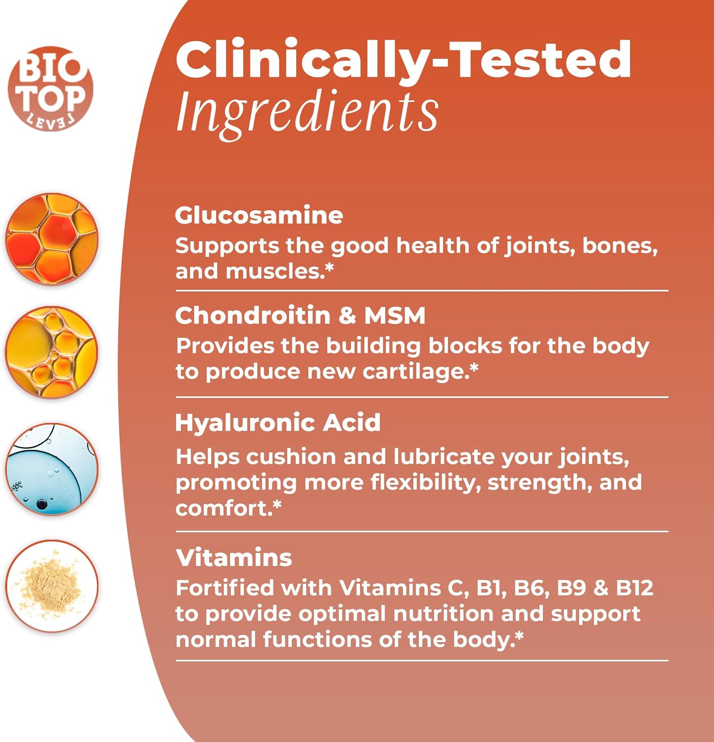 All-in-One Liquid Joint Health Formula with Glucosamine, Chondroitin, MSM, Biotin, Hyaluronic Acid for Joints, Bones, Hair, Skin & Nails