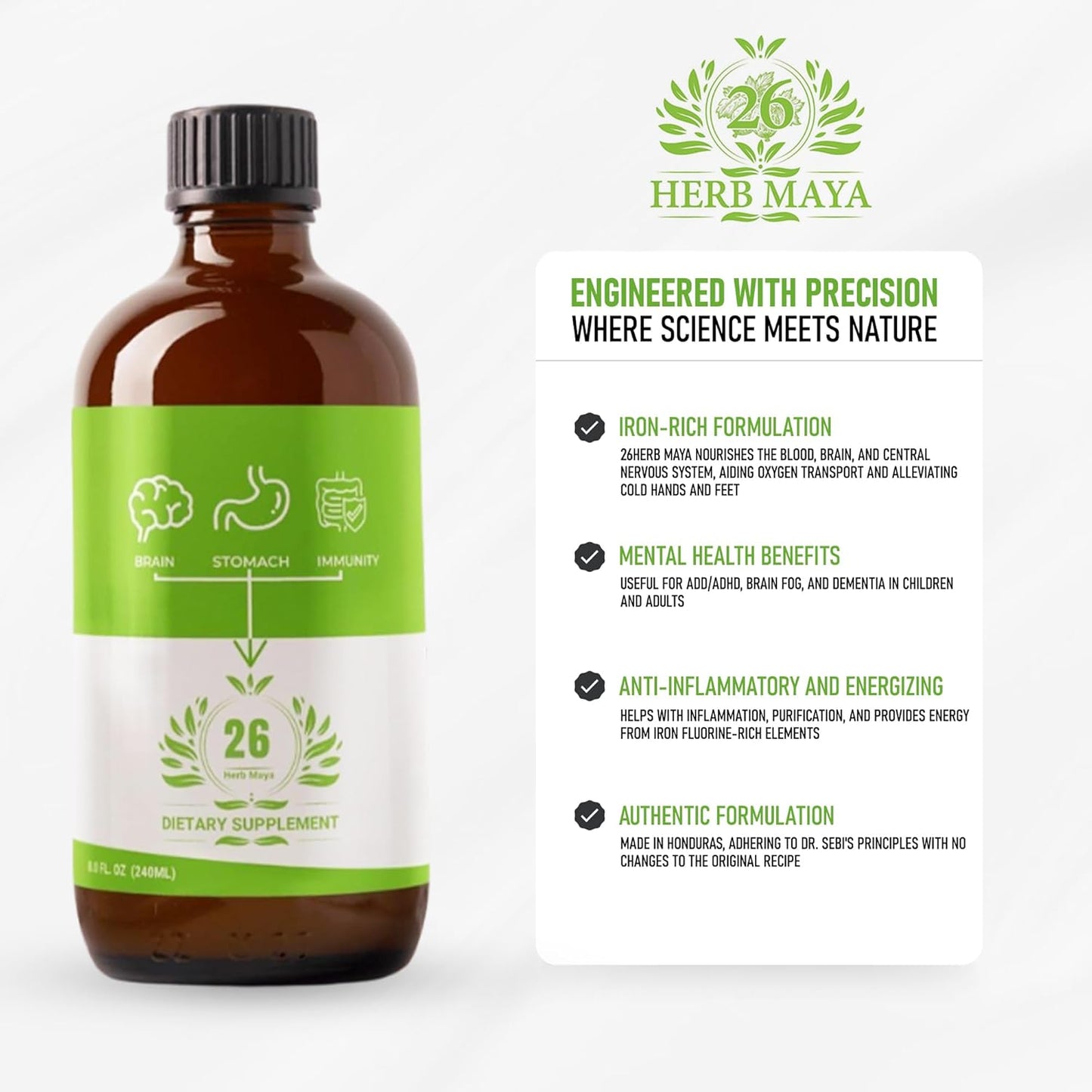 All-Natural 26 Herb Dr. Sebi Maya Formula for Holistic Wellness