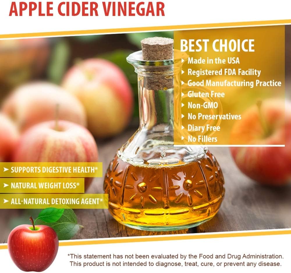 All Natural Beaver Brook Apple Cider Vinegar Dietary Supplement - 60 Capsules for Health and Wellness