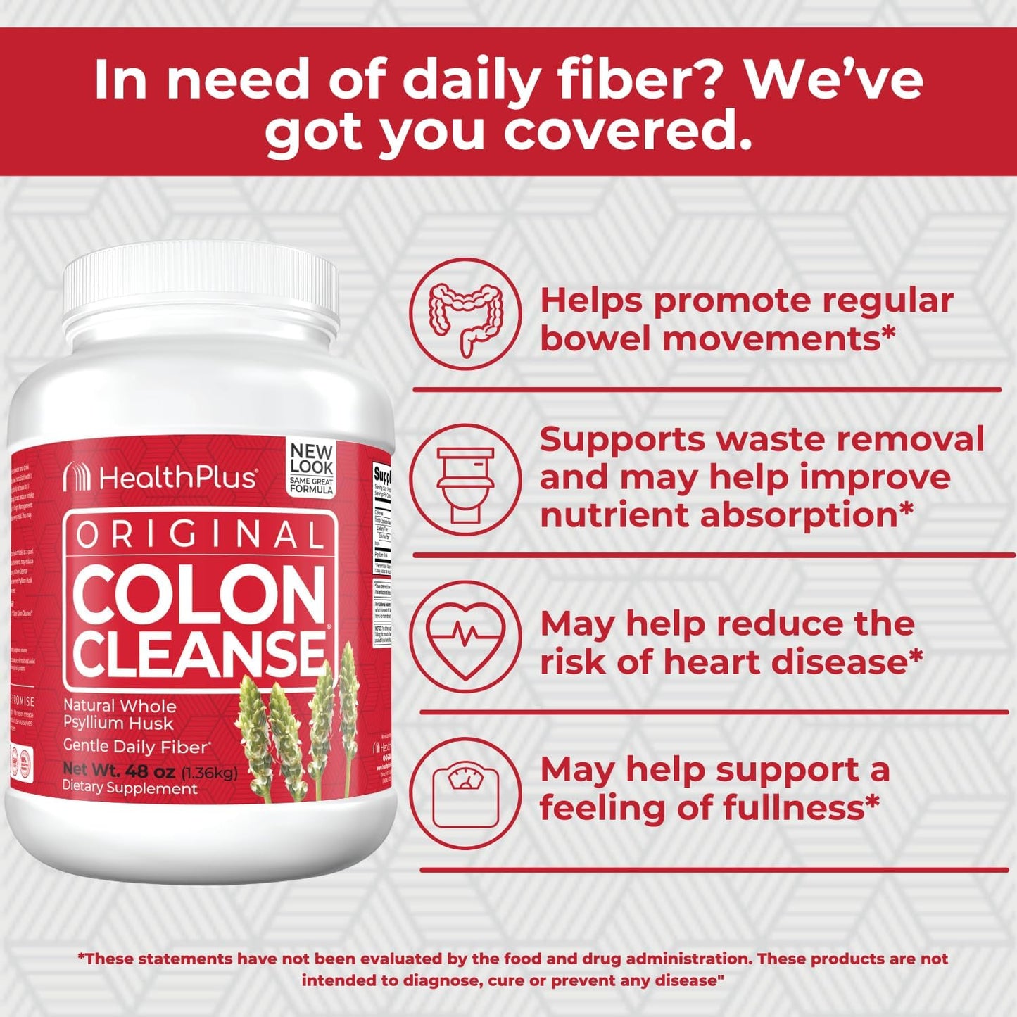 All Natural Colon Cleanse Fiber for Digestive Support and Heart Health - 48 Ounces, 194 Servings - BoostGo Australia