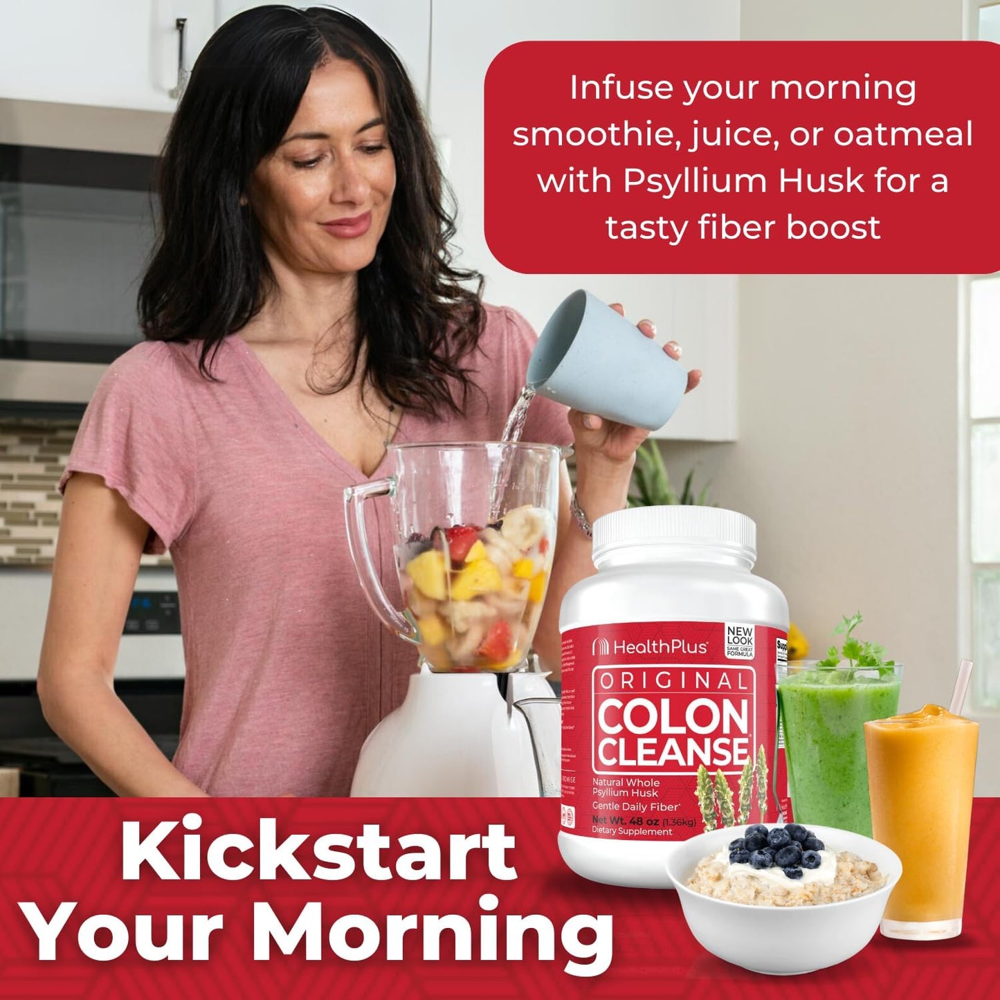 All Natural Colon Cleanse Fiber for Digestive Support and Heart Health - 48 Ounces, 194 Servings - BoostGo Australia
