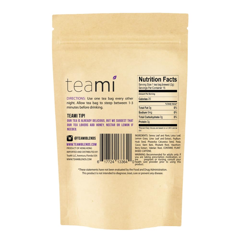 All Natural Colon Cleanse Tea for Men & Women - 30 Day Supply with 15 Lemon Tea Bags by Teami®