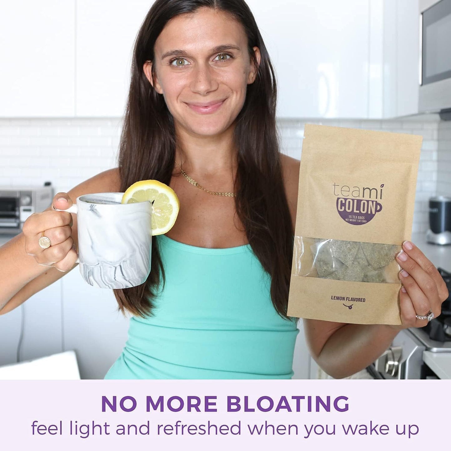 All Natural Colon Cleanse Tea for Men & Women - 30 Day Supply with 15 Lemon Tea Bags by Teami®