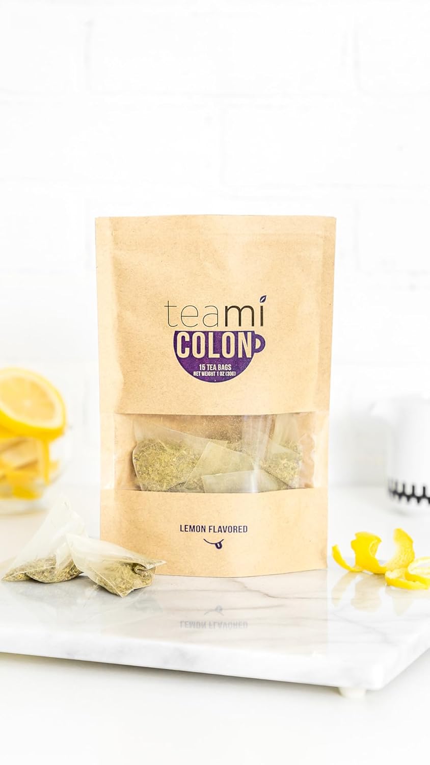 All Natural Colon Cleanse Tea for Men & Women - 30 Day Supply with 15 Lemon Tea Bags by Teami®