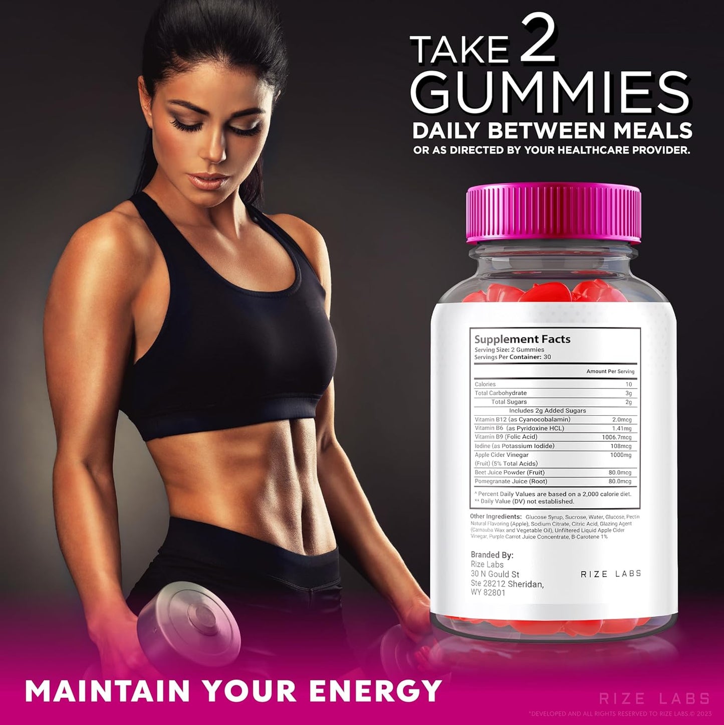 All-Natural Genesis Keto + ACV Gummies for Advanced Weight Loss - 2000mg (120 Gummies)
