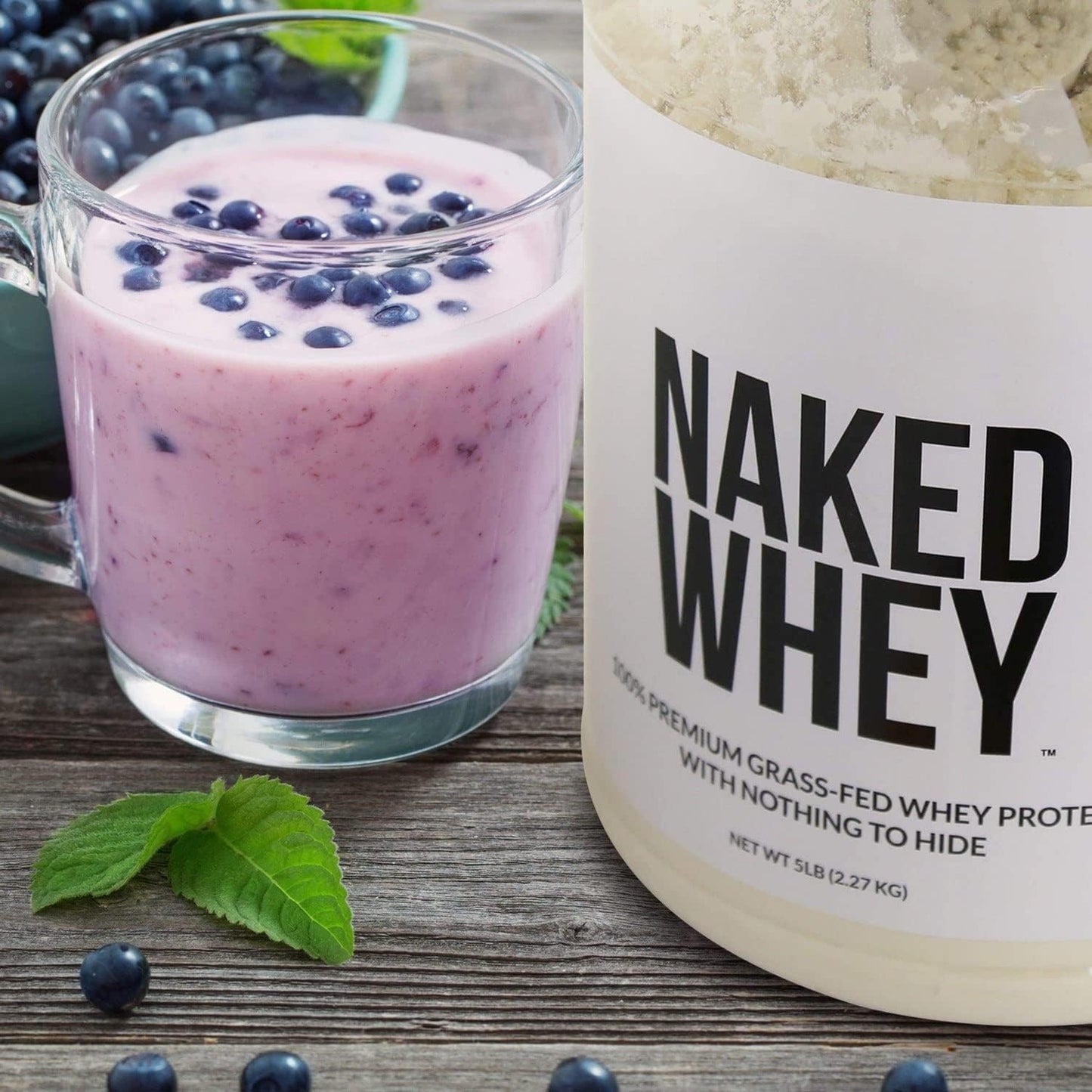 All Natural Grass Fed Strawberry Whey Protein Powder - 5lb Bulk - GMO-Free - Soy & Gluten Free - Muscle Growth & Recovery - 61 Servings