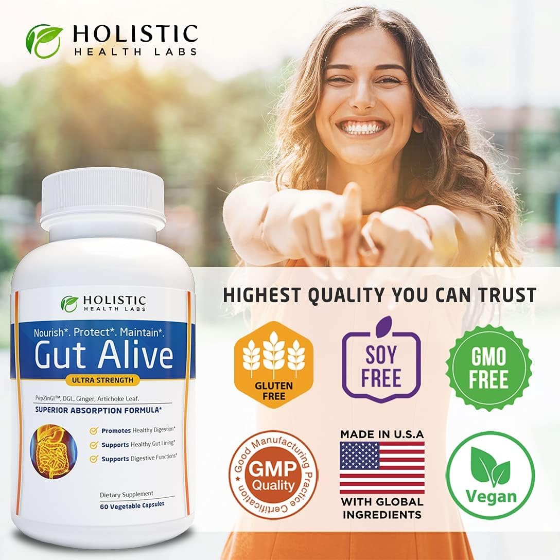 All-Natural Gut and Kidney Health Supplements with Ginger, Artichoke Leaf Extract, and Zinc Carnosine - Stone Crusher Chanca Piedra and Dandelion Root