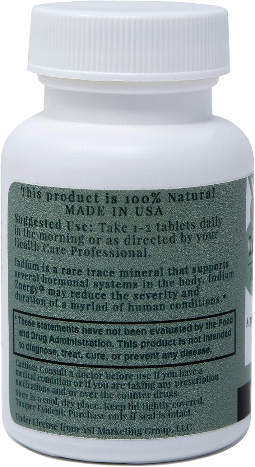 All Natural Indium Energy Supplement for Anti-Aging Support - Boost Energy, Mental Clarity, Sleep, Joint Health - 90 Capsules by EAST PARK Research