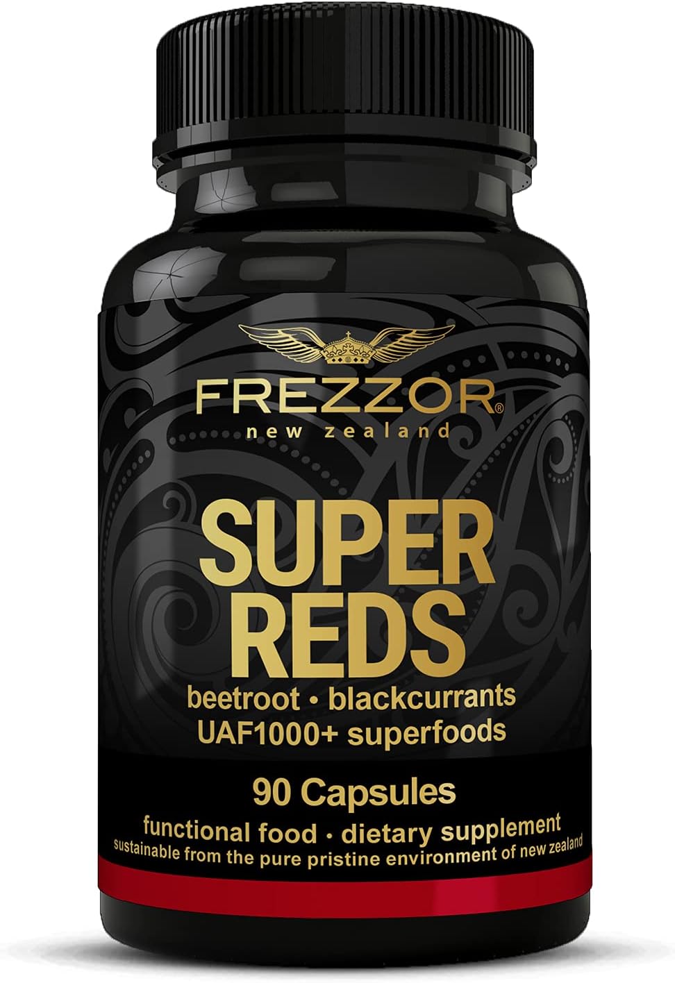 All-Natural New Zealand Red Superfood Energy Capsules with Antioxidants & Enzymes, 90 Capsules