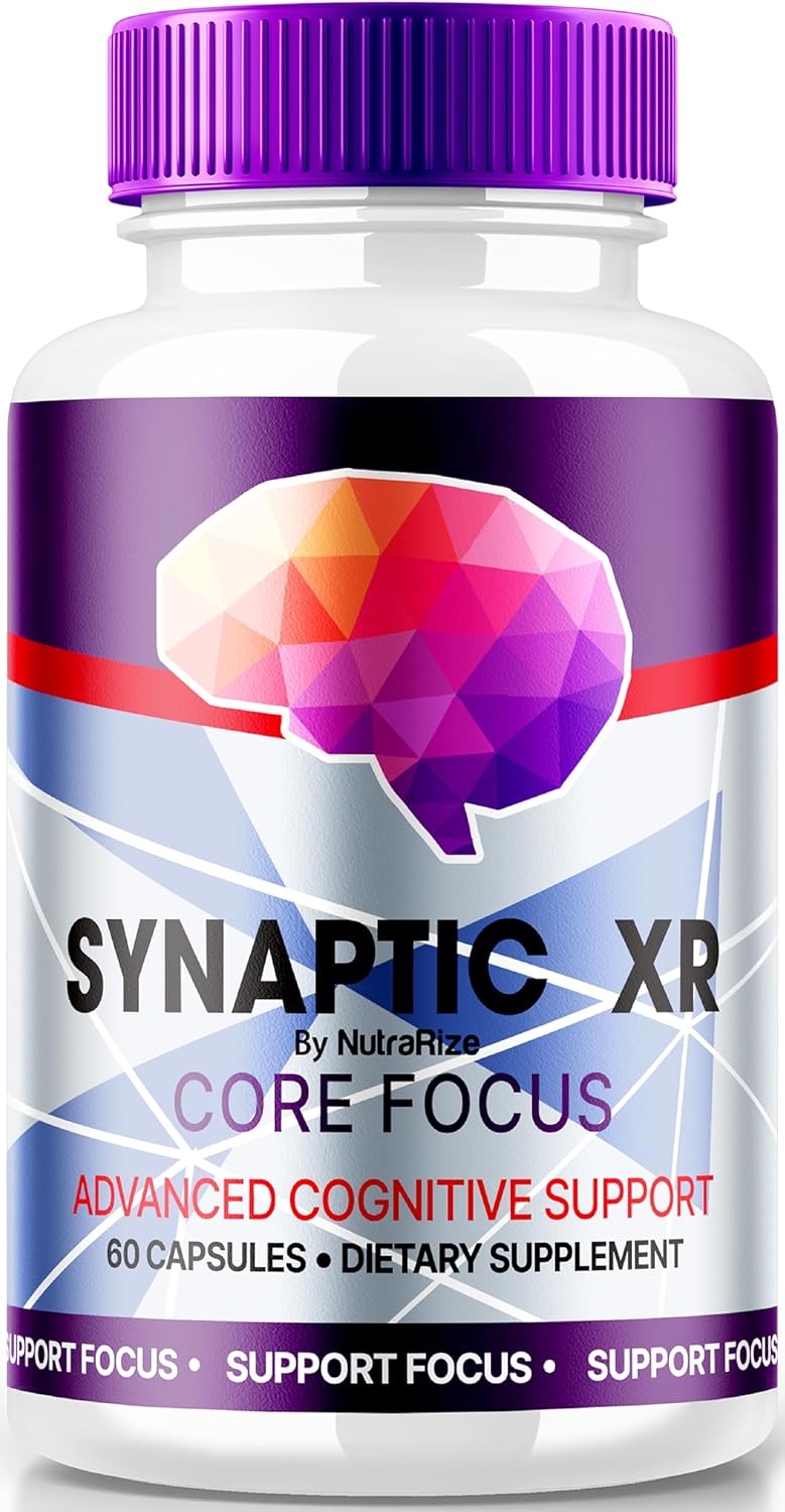 All Natural NutraRize Synaptic XR Core Focus Capsules for Cognitive Health - Memory Boosting Formula with Great Reviews (60 Capsules)