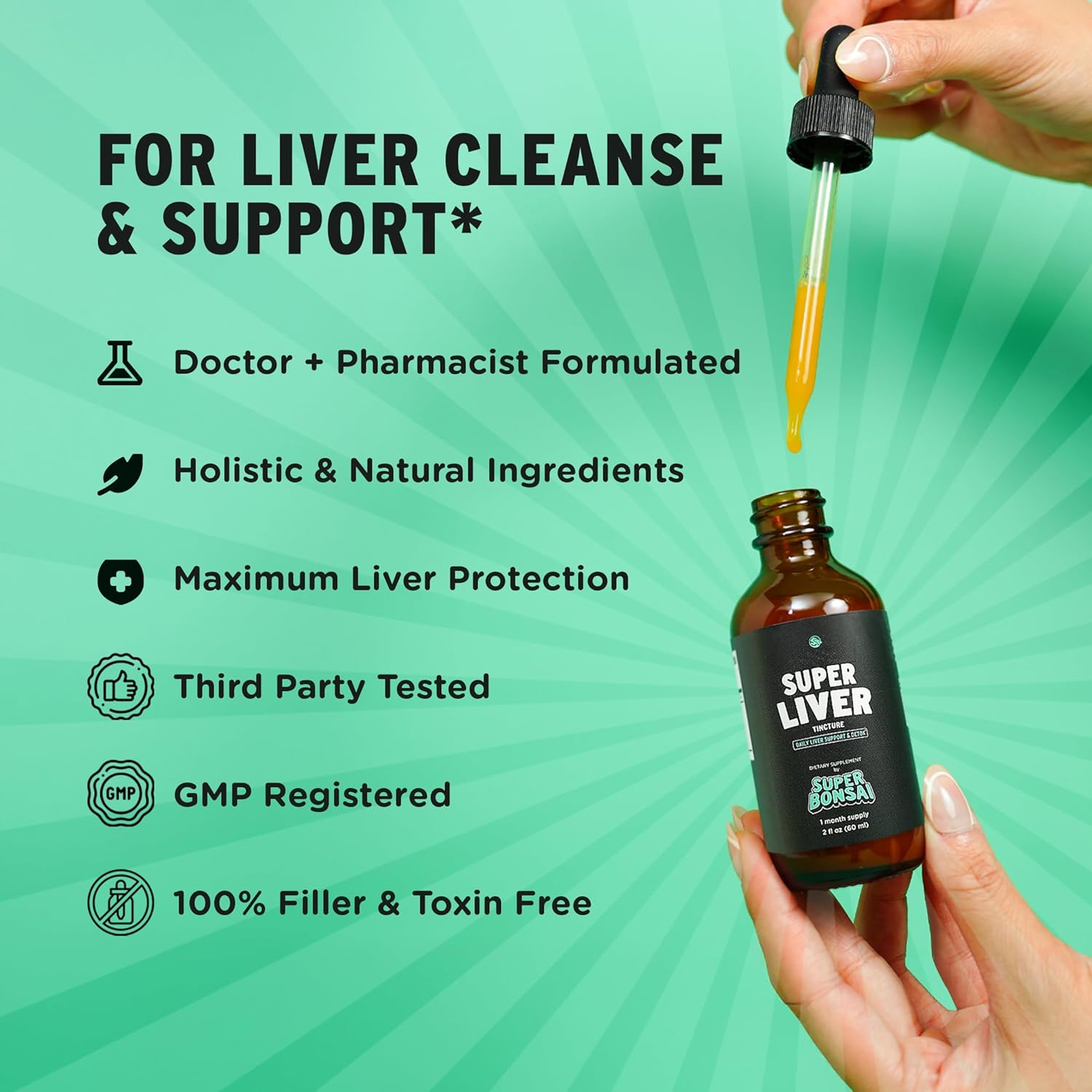All Natural Super Liver Cleanse Detox & Repair Bundle for Super Recovery with SuperBonsai