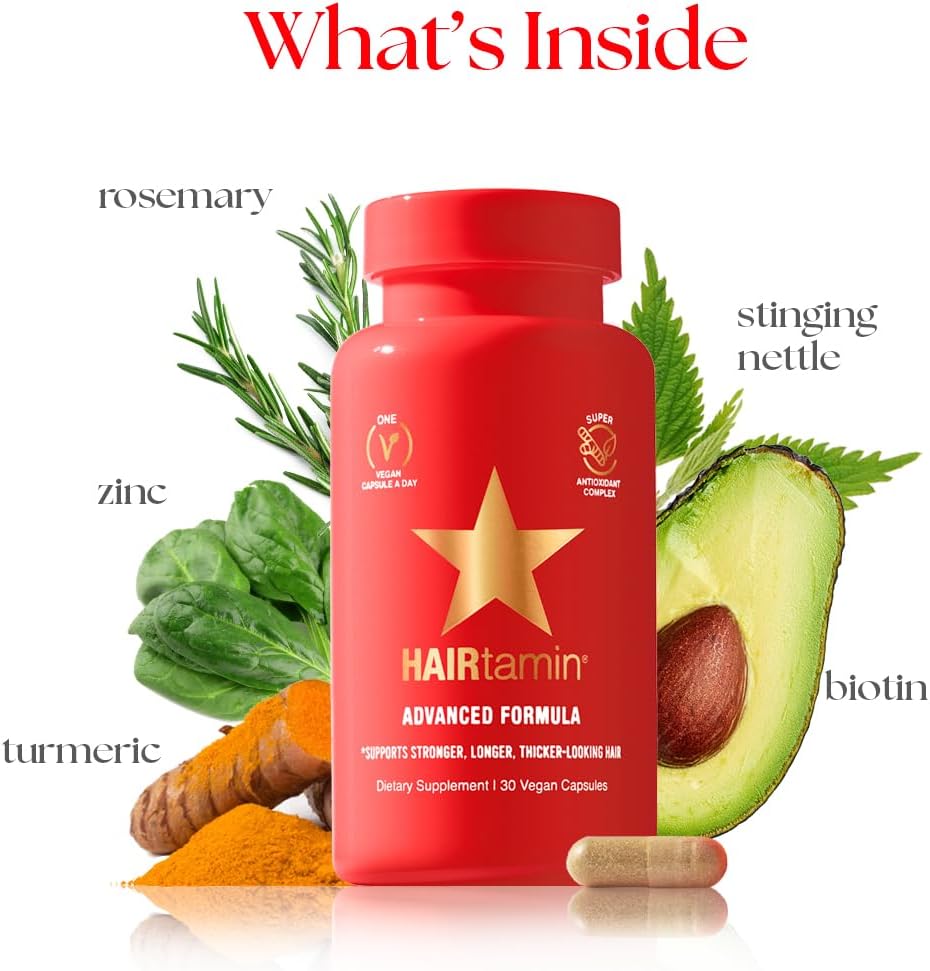 All-Natural Vegan Biotin Hair Growth Serum and Capsules Set for Hair, Skin, and Nails