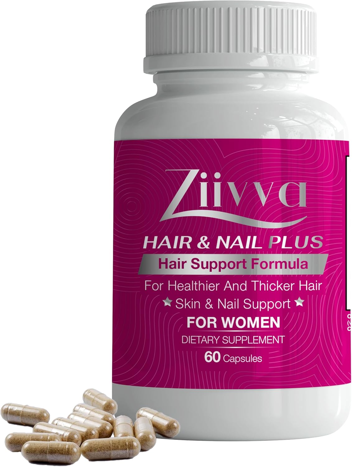 All Natural Vegan Hair Vitamin Supplement for Men & Women - Promotes Hair Growth & Thickness - 5000 Mcg Biotin Capsules