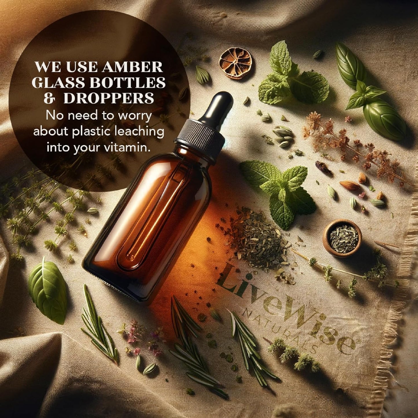 All-Natural Vegan Liquid B12 Drops for Immune System, Energy & Focus - Non-GMO Vitamin Supplement