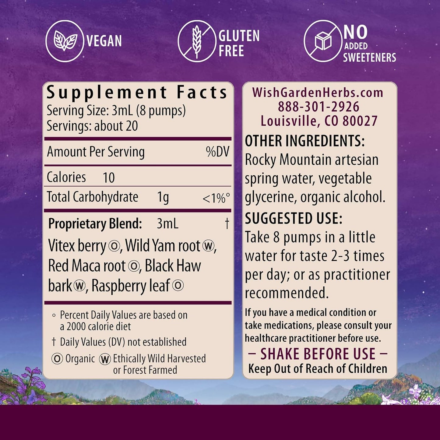 All-Natural Women's Fertility Herbal Supplement with Vitex, Red Maca & Raspberry Leaf for Healthy Hormone Balance & Reproductive Function