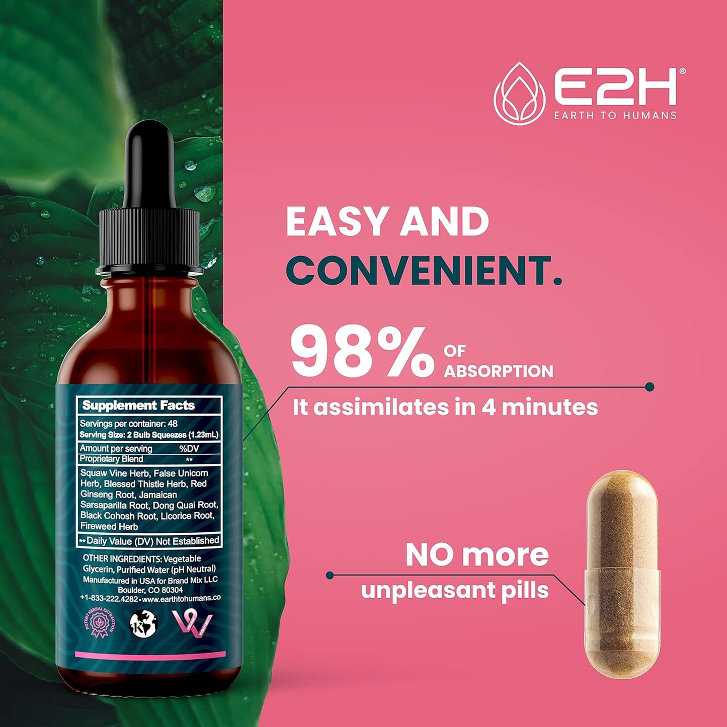 All Natural Women's Wellness Supplement for Hormone Balance, PMS Relief & Hot Flash Relief - 3 Bottles