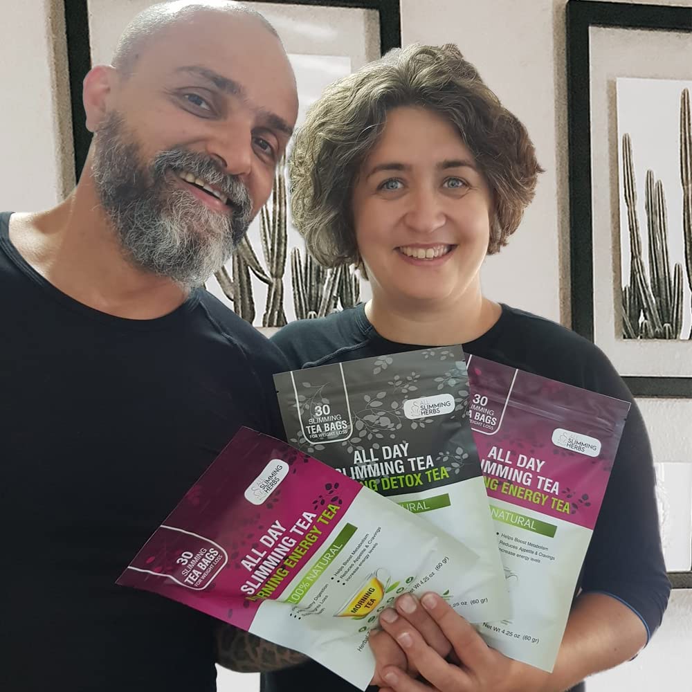 ALL SLIMMING HERBS All Day Slimming Tea For Daytime - 30 Days Supply - Boosts Metabolism & Skyrockets Energy Level