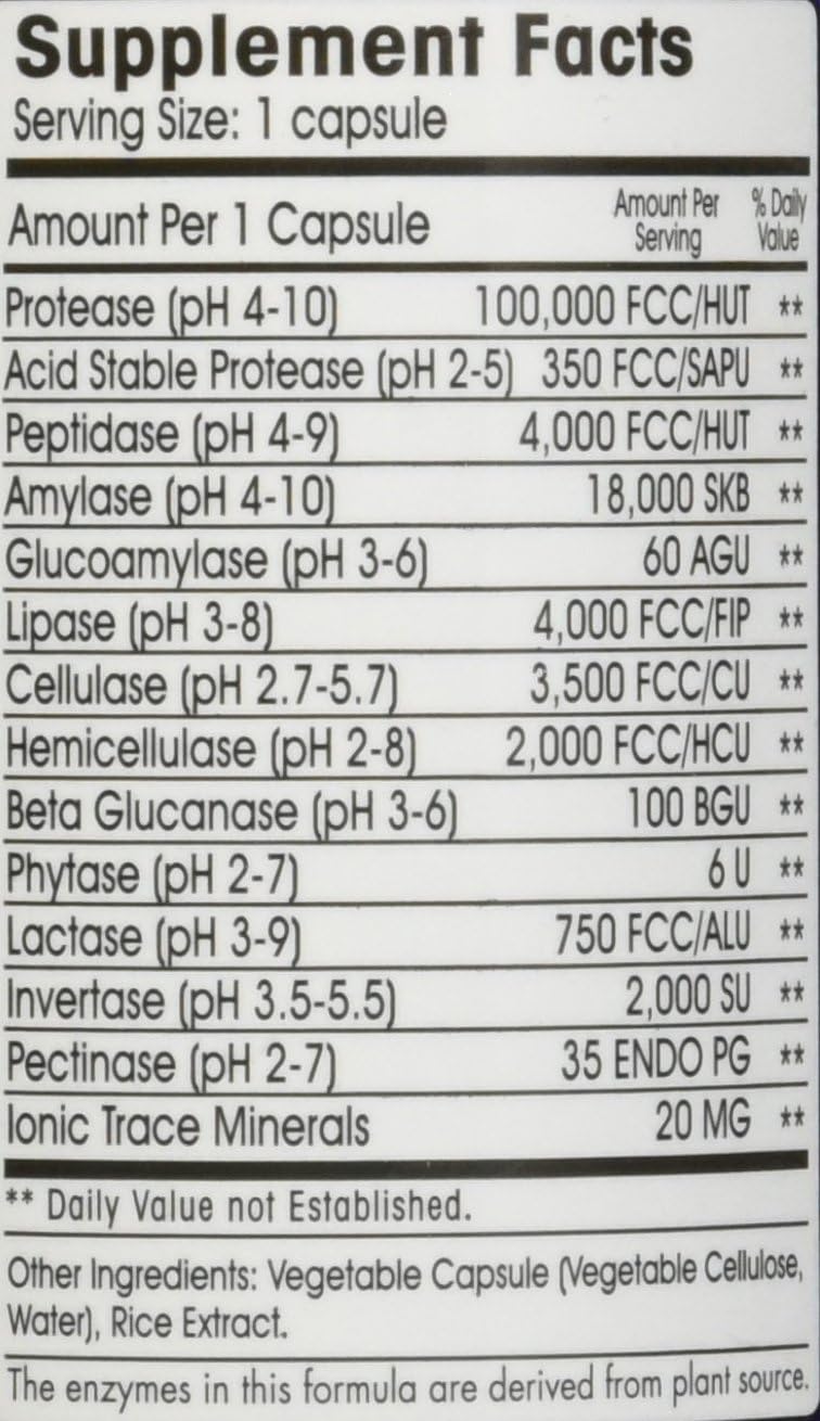 Allegany Nutrition Gluten-Free Digestive Enzymes - 90 Capsules for Digestion Support