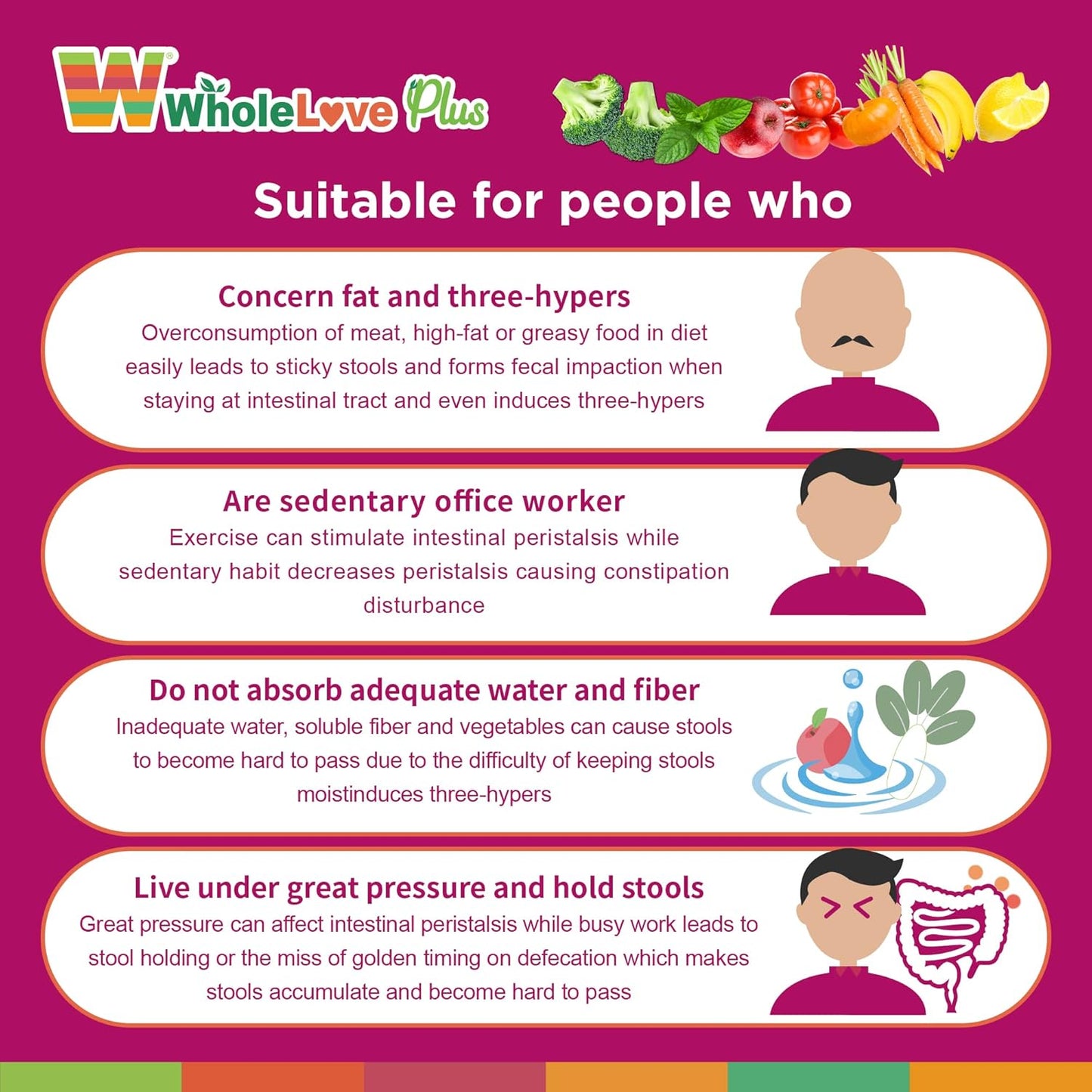 Allergy-Free WholeLovePlus Probiotics for Women & Men - Super Cleanse Daily Supplement Pack
