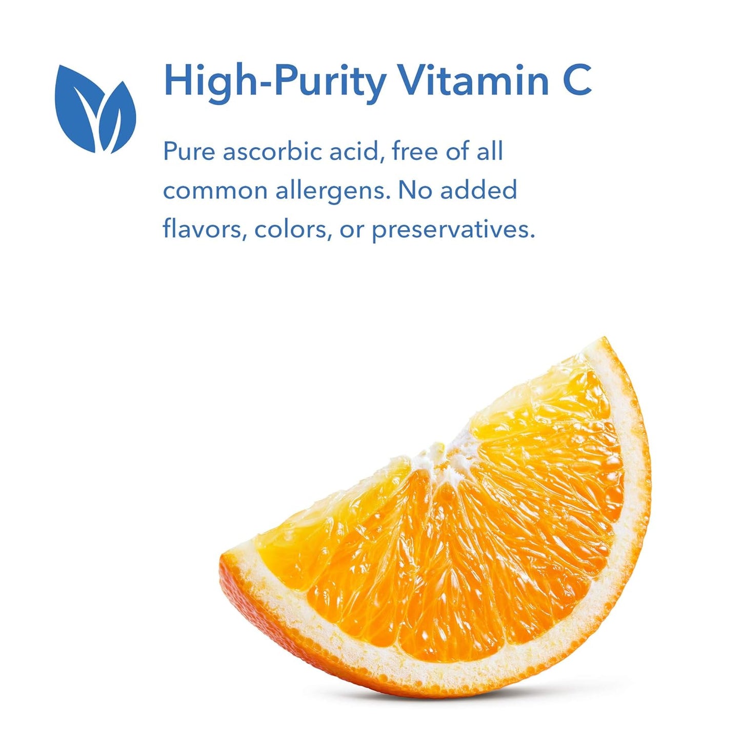 Allergy Research Group Pure Vitamin C - 100 Capsules for Vegetarians