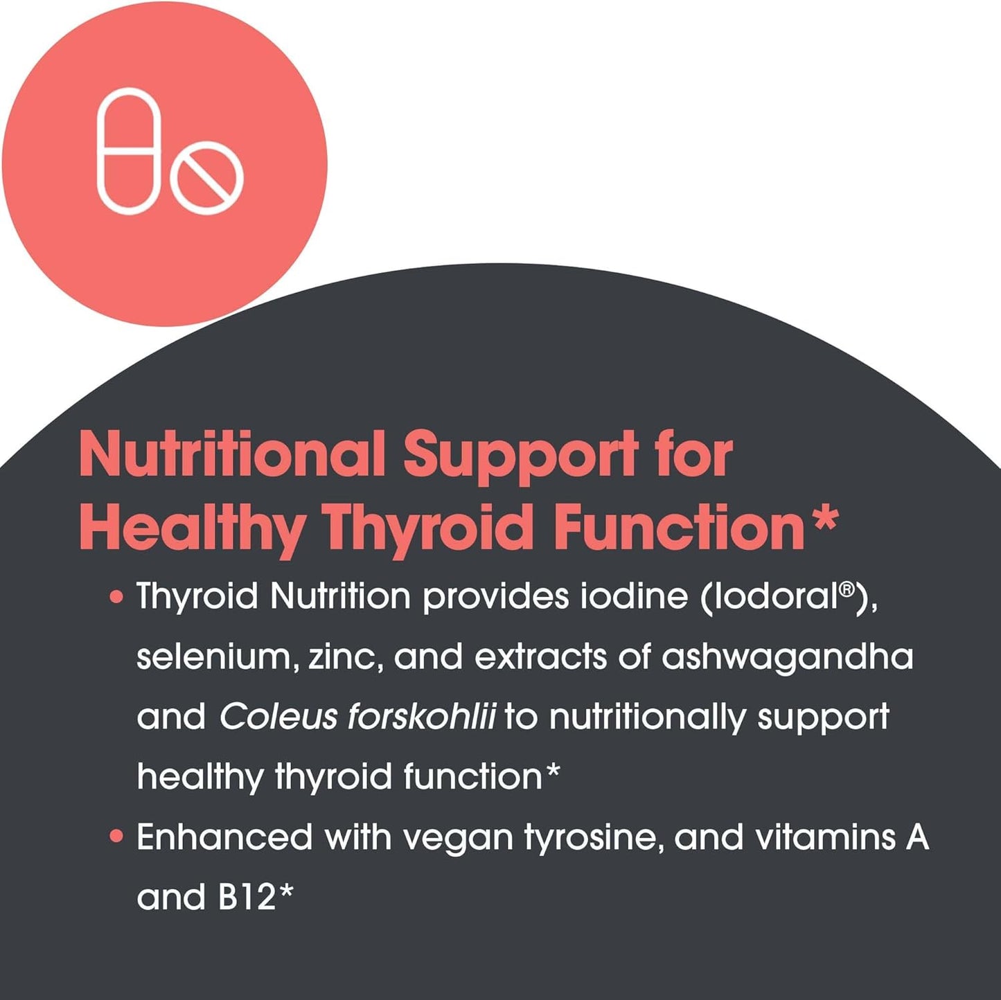 Allergy Research Group Thyroid Nutrition with Iodoral - Thyroid Support for Men & Women, Thyroid Complex Supplement, Thyroid Health, Iodine - 60 Count