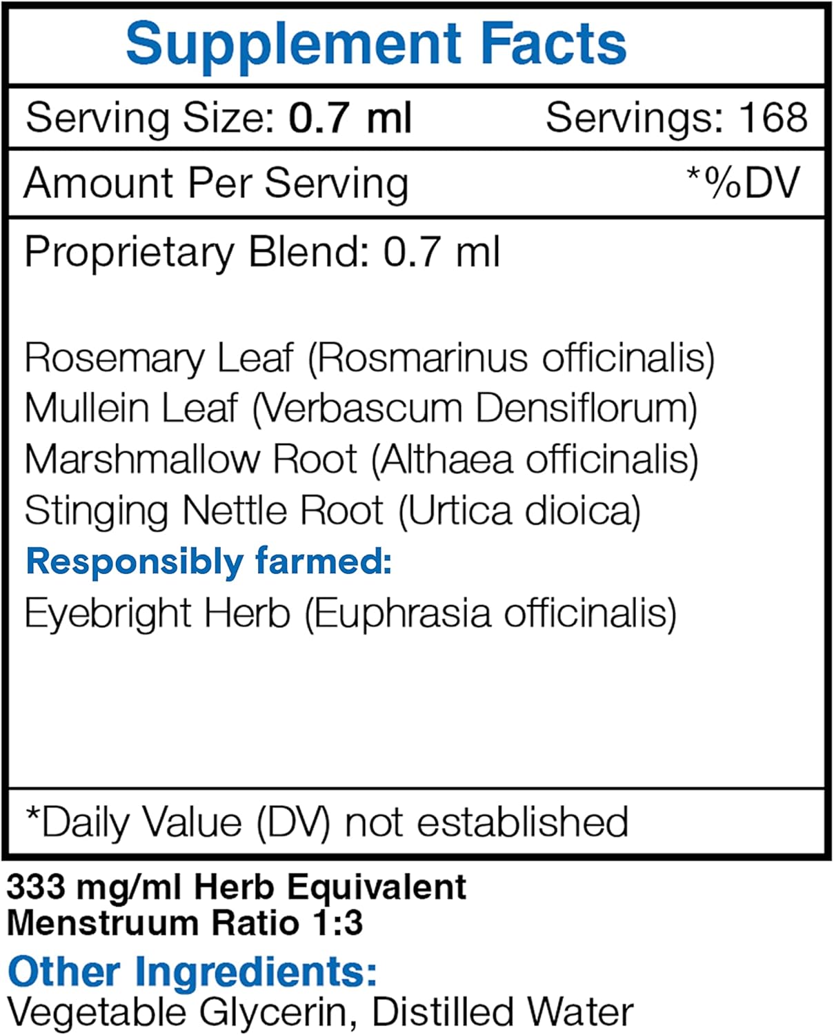 Allergy Support Alcohol-Free Extract with Rosemary, Mullein Leaf, Marshmallow, Stinging Nettle, and Eyebright - 4 FL OZ