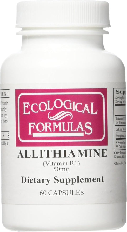 Allithiamine Vitamin B1 50 mg Capsules - 60 Count, Ecological Formulas