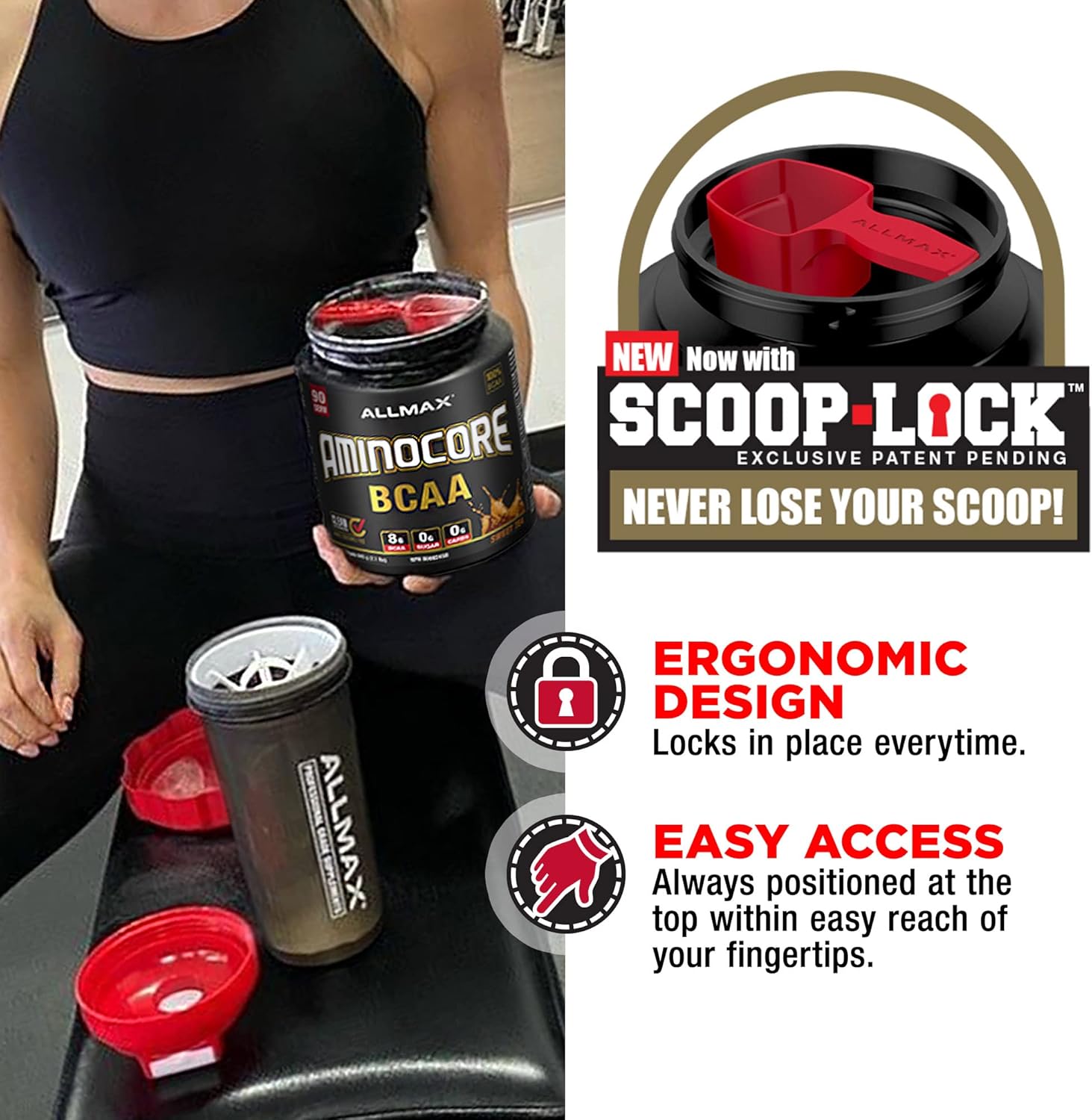 ALLMAX Nutrition AMINOCORE BCAA Powder - White Grape Flavor, 945g, Gluten Free, Intra and Post Workout Recovery Drink with 8.18g Amino Acids