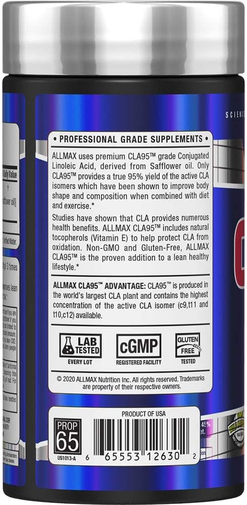 Allmax Nutrition CLA 95% Conjugated Linoleic Acid Softgels - 90 Count