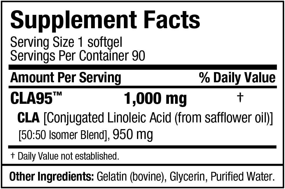 Allmax Nutrition CLA 95% Conjugated Linoleic Acid Softgels - 90 Count