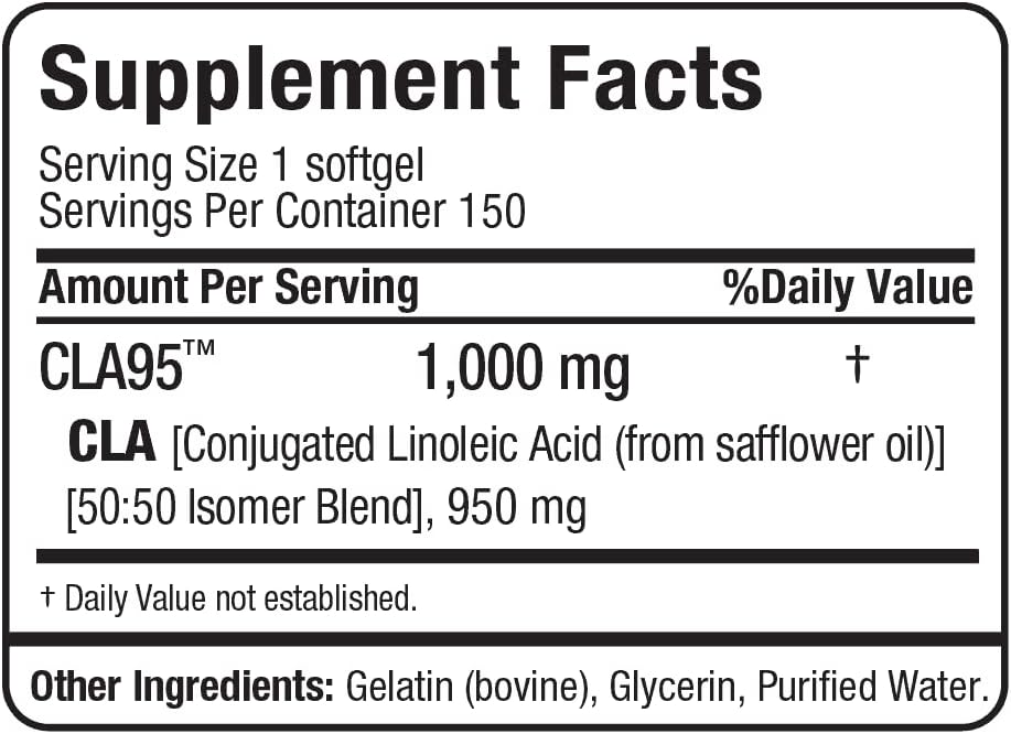 ALLMAX Nutrition CLA95 Softgels - 1,000 mg, 150 Count - Conjugated Linoleic Acid Supplement