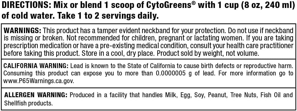 ALLMAX Nutrition Cytogreens Super Greens Powder with Spirulina, Spinach & Barley Grass - Immune & Digestive Support - Gluten Free & Vegan - 30 Servings (Acai Berry Green Tea)