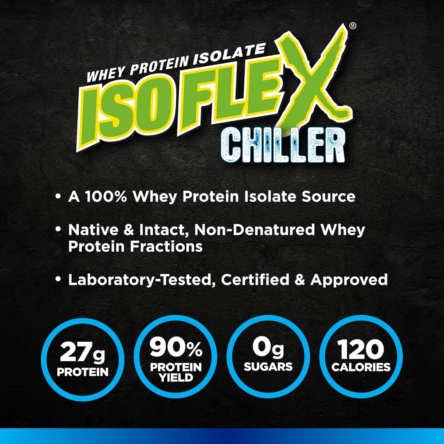 ALLMAX Nutrition ISOFLEX Chiller Citrus Peach Sensation Protein Powder - 1 lb - 27g Protein Per Serving - Zero Fat & Sugar - 99% Lactose Free - 14 Servings