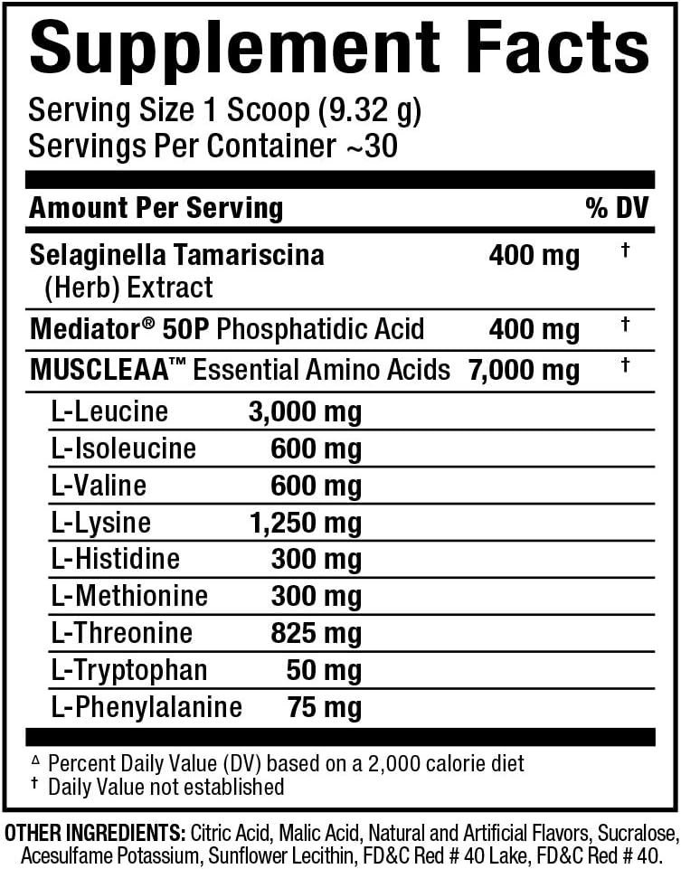 ALLMAX Nutrition MUSCLEAA Amino Energy - 7000mg EAAs, 4200mg BCAAs, Strength, Muscle Gain, Hydration, Stamina, Exercise Performance (Candy Keys)