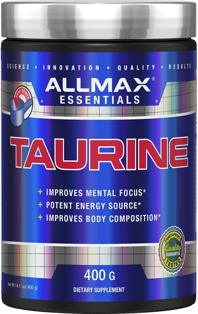 ALLMAX Nutrition Taurine Powder - 400g (14 oz) - Muscle Support and Energy Supplement