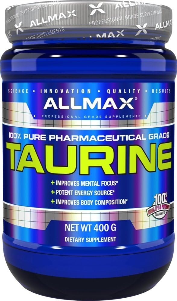 ALLMAX Nutrition Taurine Powder, Unflavored, 3,000 mg, 14.11 oz (400 g), Vegan and Gluten-Free