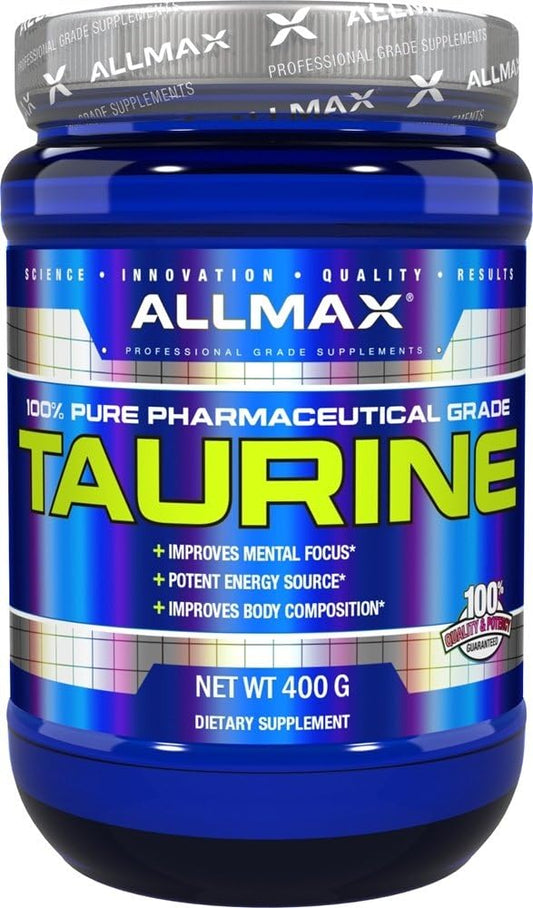 ALLMAX Nutrition Taurine Powder, Unflavored, 3,000 mg, 14.11 oz (400 g), Vegan and Gluten-Free