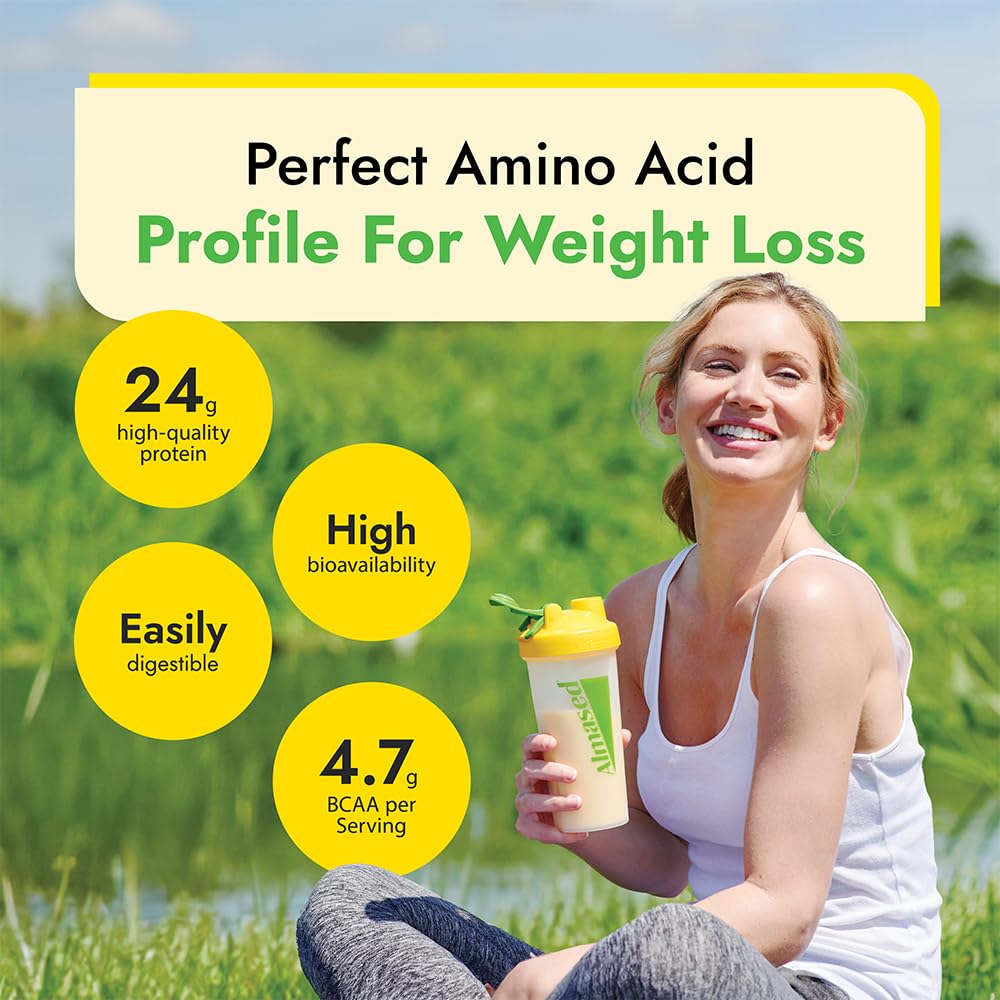 Almased Original Flavor Meal Replacement Shake - High Plant Protein Powder for Weight Management - Low-Glycemic Nutritional Support - 17.6 oz