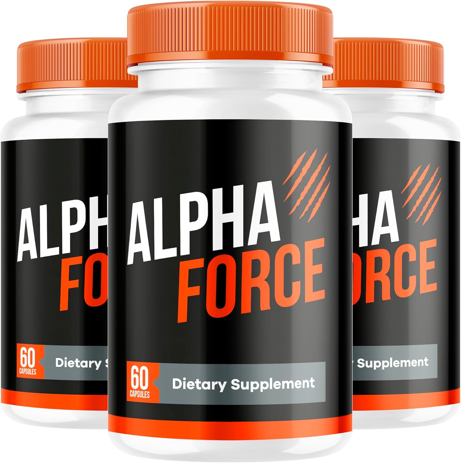 Alpha Force Men's Supplement Capsules - Natural Daily Health Support (180ct)