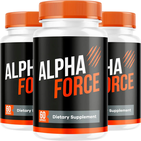 Alpha Force Men's Supplement Capsules - Natural Daily Health Support (180ct)
