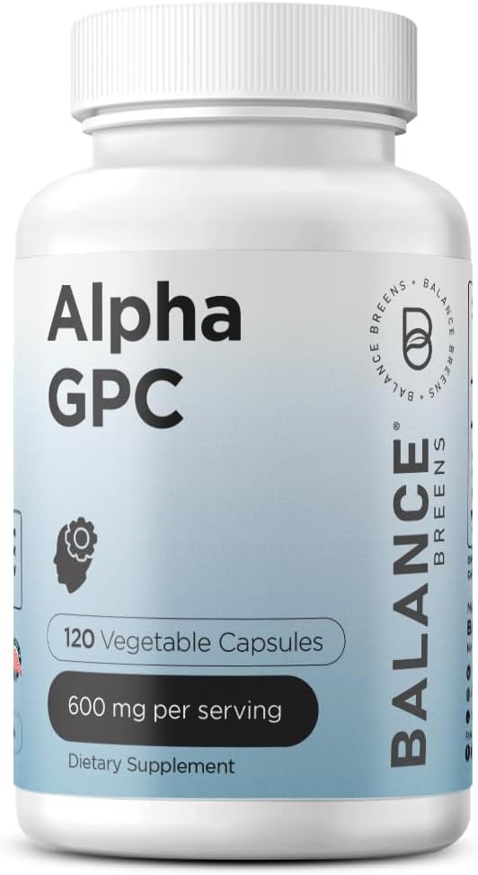 Alpha GPC Choline and Vitamin D3 Combo Supplement - Balance Breens BalanceBreens 600mg + 50,000 IU