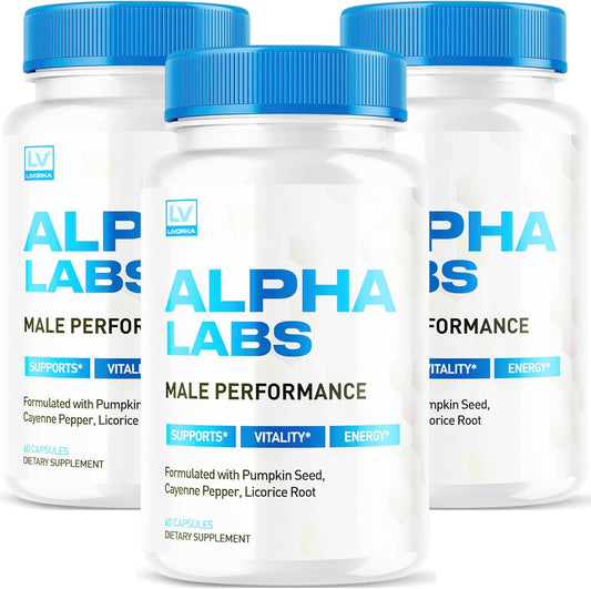Alpha Labs Max Performance Capsules 180 Count (3 Pack) for 3 Months Supply