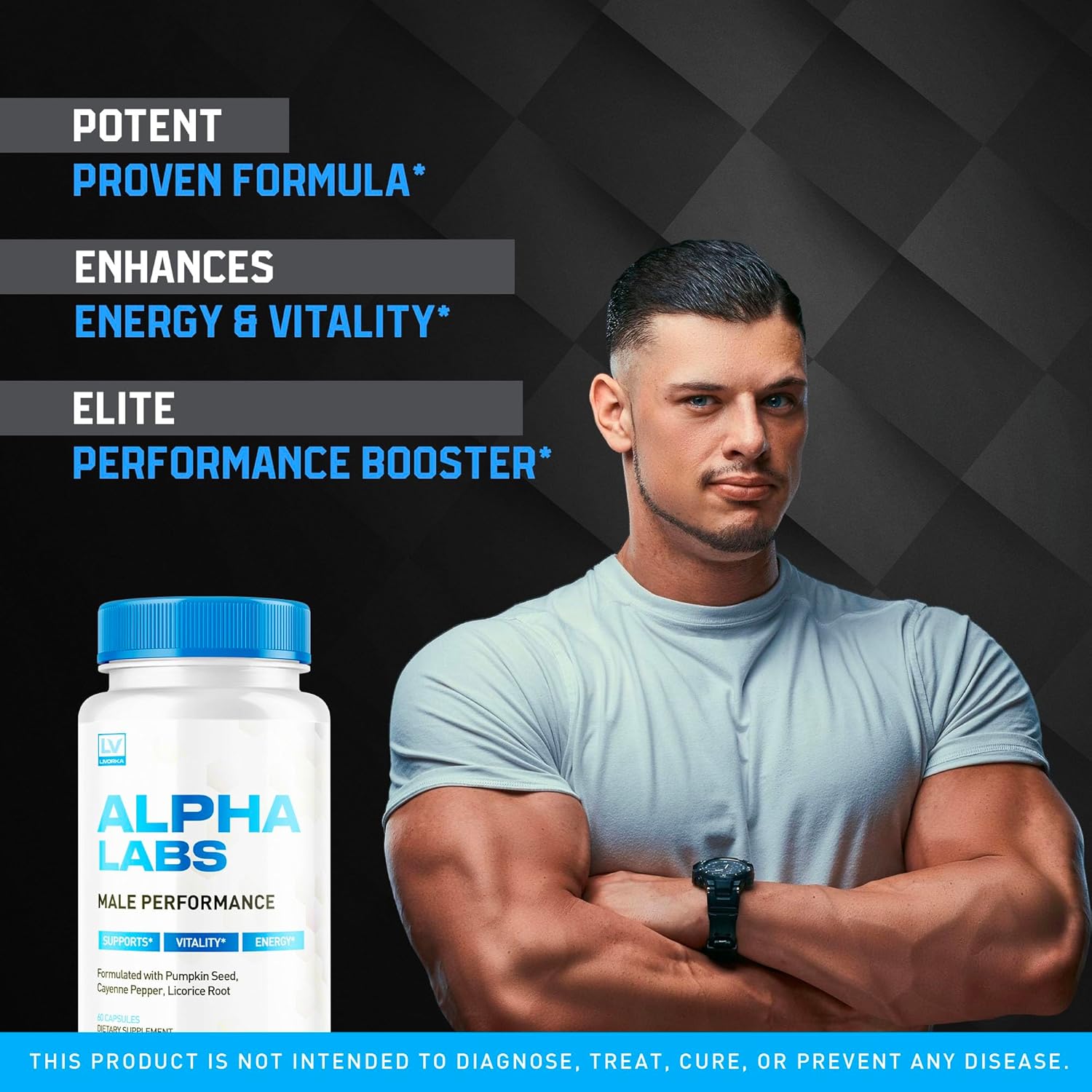 Alpha Labs Max Performance Capsules (2 Pack) - Advanced Formula for Strength and Endurance - 120 Capsules for 2 Months of Supply