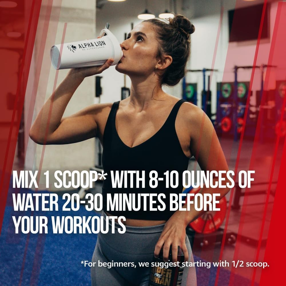 Alpha Lion Lion's Blood Flavor Pre Workout Powder with Beta Alanine, L-Taurine, Tri-Source Caffeine, Nitric Oxide, and Citrulline - 21 Servings