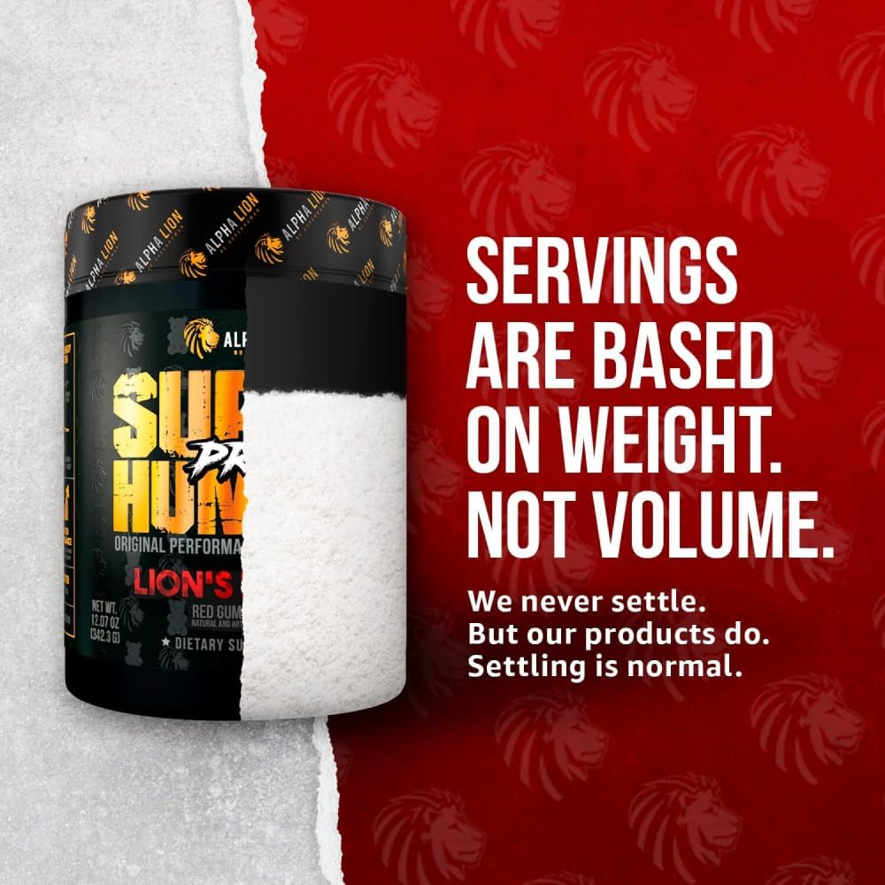 Alpha Lion Lion's Blood Flavor Pre Workout Powder with Beta Alanine, L-Taurine, Tri-Source Caffeine, Nitric Oxide, and Citrulline - 21 Servings