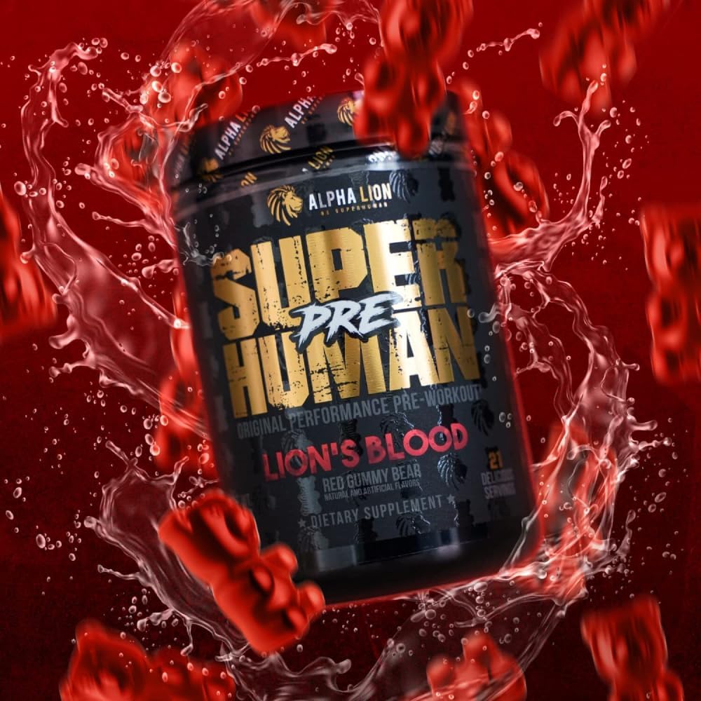 Alpha Lion Lion's Blood Flavor Pre Workout Powder with Beta Alanine, L-Taurine, Tri-Source Caffeine, Nitric Oxide, and Citrulline - 21 Servings