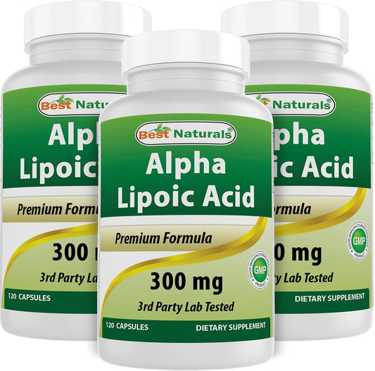 Alpha Lipoic Acid 300 mg Capsules - 360 Count - Best Naturals