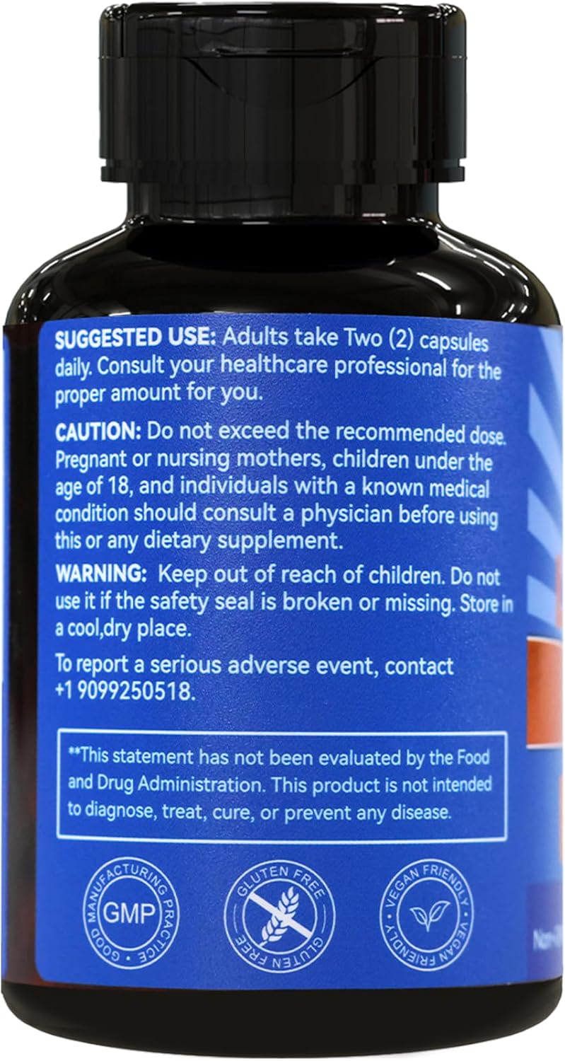Alpha Lipoic Acid 600mg Supplement - Vegan & Gluten Free - Non-GMO ALA - 60 Capsules